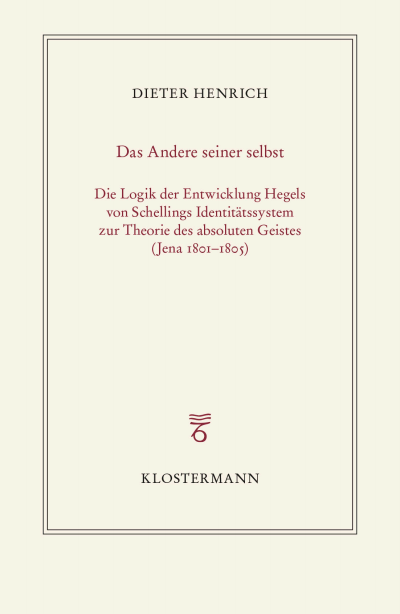Cover des Buchs: Das Andere seiner selbst