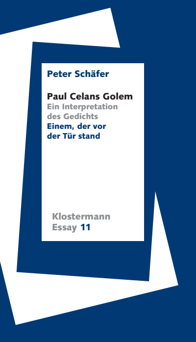 Cover of book: Paul Celans Golem