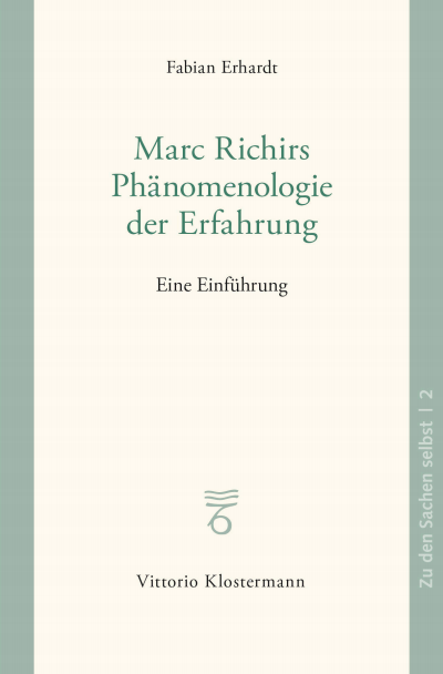 Cover of book: Marc Richirs Phänomenologie der Erfahrung