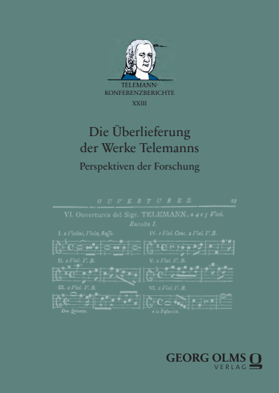 Cover of book: Die Überlieferung der Werke Telemanns