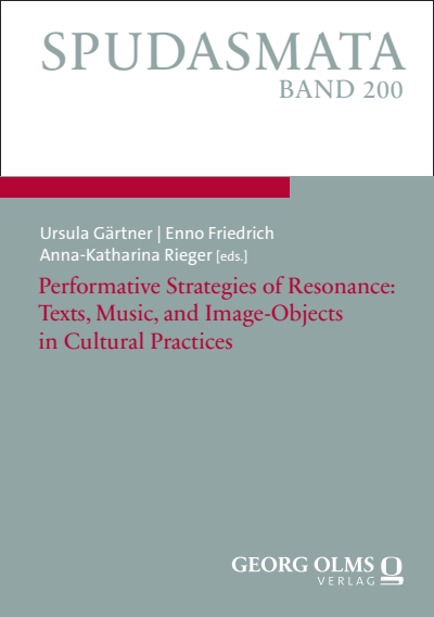 Cover of book: Performative Strategies of Resonance: Texts, Music, and Image-Objects in Cultural Practices