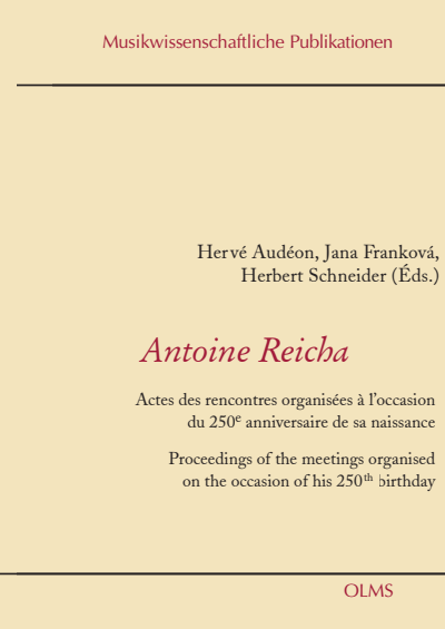 Cover of book: Antoine Reicha