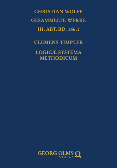 Cover of book: Logicae systema methodicum