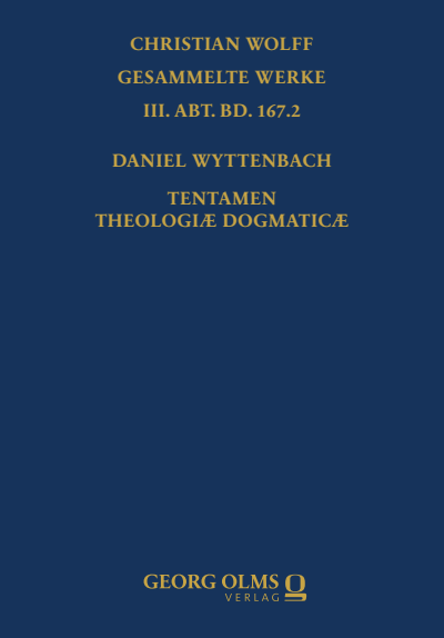 Cover of book: Daniel Wyttenbach: Tentamen Theologiæ Dogmaticæ