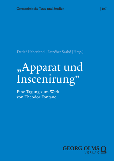 Cover des Buchs: „Apparat und Inscenirung“