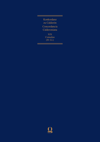 Cover of book: Concordancia Calderoniana / Konkordanz zu Calderón