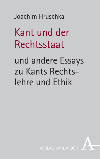 Cover of book: Kant und der Rechtsstaat