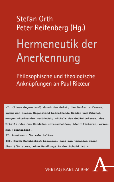 Cover of book: Hermeneutik der Anerkennung