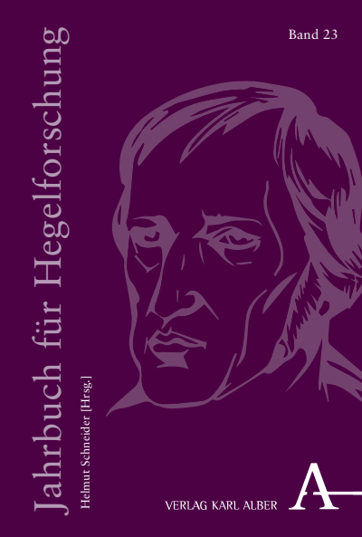 Cover of book: Jahrbuch für Hegelforschung