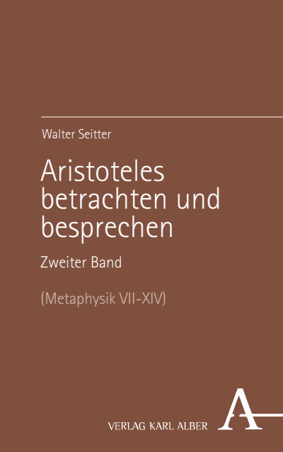 Cover of book: Aristoteles betrachten und besprechen