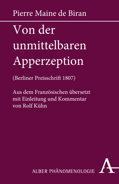 Cover des Buchs: Von der unmittelbaren Apperzeption