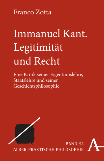 Cover of book: Immanuel Kant. Legitimität und Recht