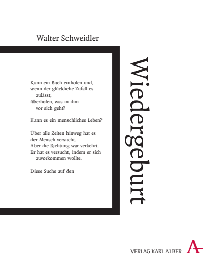 Cover of book: Wiedergeburt