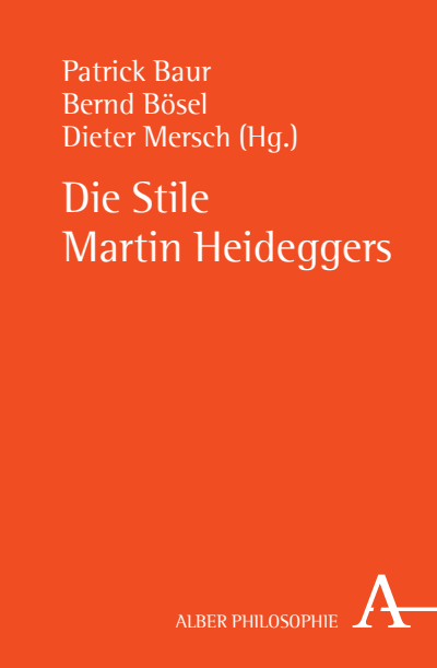 Cover of book: Die Stile Martin Heideggers