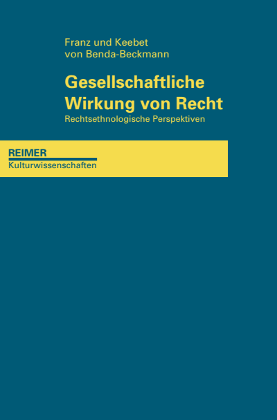 Cover des Buchs: Gesellschaftliche Wirkung von Recht