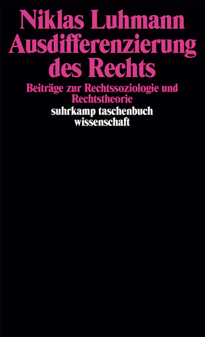 Cover des Buchs: Ausdifferenzierung des Rechts