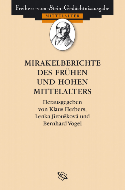 Cover of book: Mirakelberichte des frühen und hohen Mittelalters