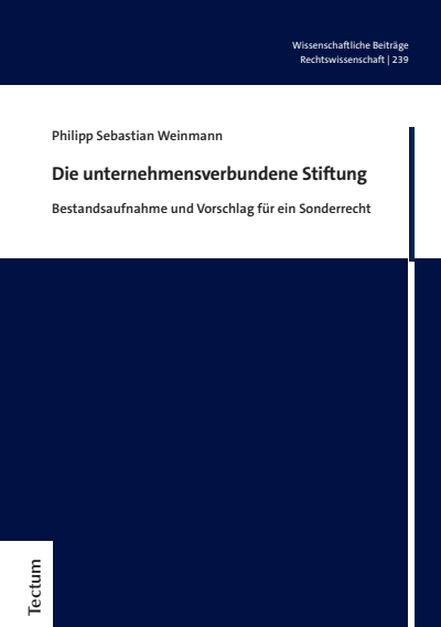 Cover des Buchs: Die unternehmensverbundene Stiftung