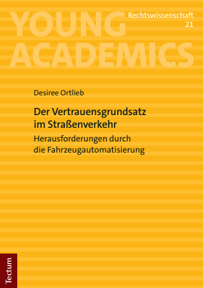 Cover of book: Der Vertrauensgrundsatz im Straßenverkehr