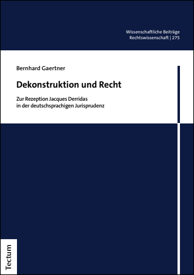 Cover of book: Dekonstruktion und Recht
