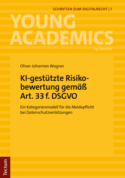 Cover des Buchs: KI-gestützte Risikobewertung gemäß Art. 33 f. DSGVO