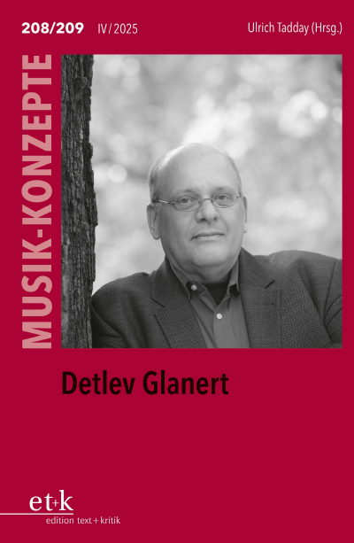 Cover of book: Detlev Glanert