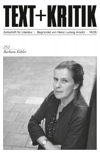 Cover des Buchs: Barbara Köhler