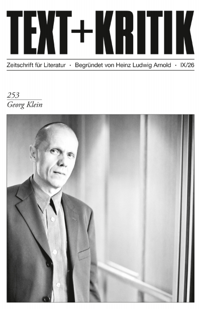 Cover of book: Georg Klein