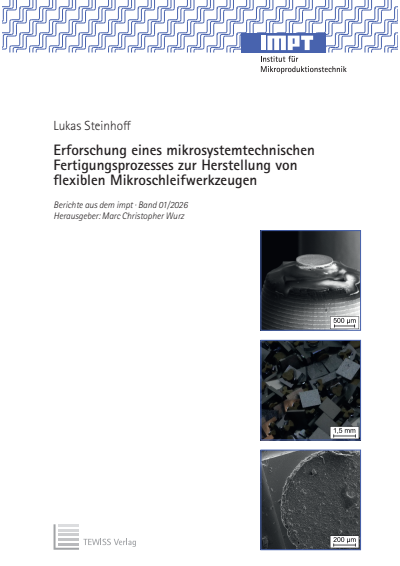 Cover des Buchs: Erforschung eines mikrosystemtechnischen Fertigungsprozesses zur Herstellung von flexiblen Mikroschleifwerkzeugen