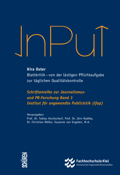Cover des Buchs: Blattkritik – von der lästigen Pflichtaufgabe zur täglichen Qualitätskontrolle