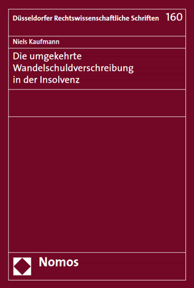 Cover des Buchs: Die umgekehrte Wandelschuldverschreibung in der Insolvenz