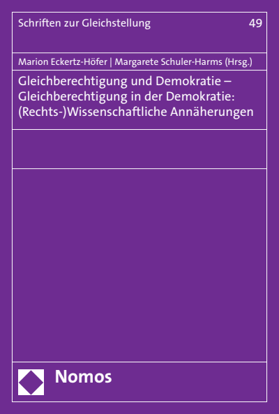 Cover of book: Gleichberechtigung und Demokratie, Gleichberechtigung in der Demokratie 
