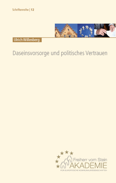 Cover des Buchs: Daseinsvorsorge und politisches Vertrauen