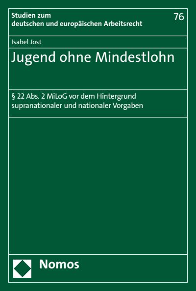 Cover des Buchs: Jugend ohne Mindestlohn