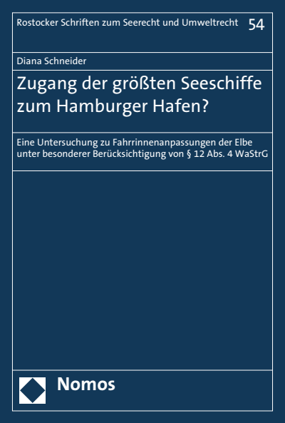 Cover des Buchs: Zugang der größten Seeschiffe zum Hamburger Hafen?