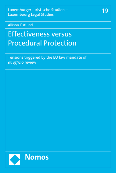 Cover des Buchs: Effectiveness versus Procedural Protection