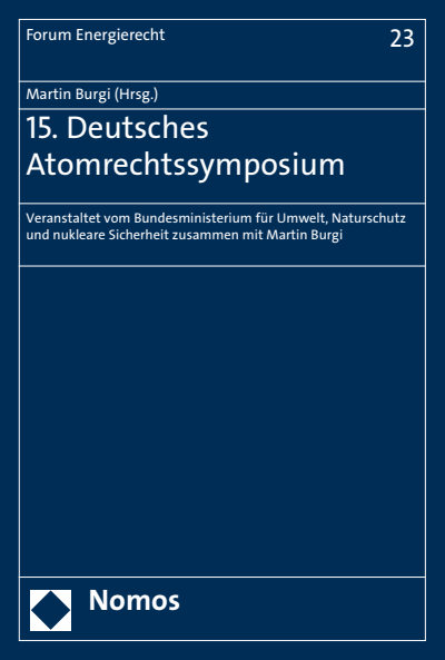Cover des Buchs: 15. Deutsches Atomrechtssymposium