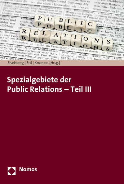 Cover of book: Spezialgebiete der Public Relations - Teil III