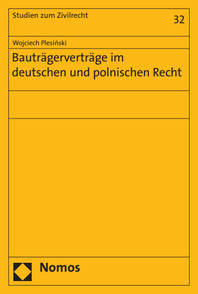 Cover of book: Bauträgerverträge im deutschen und polnischen Recht