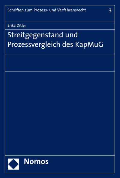 Cover des Buchs: Streitgegenstand und Prozessvergleich des KapMuG