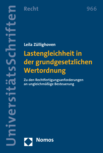 Cover des Buchs: Lastengleichheit in der grundgesetzlichen Wertordnung