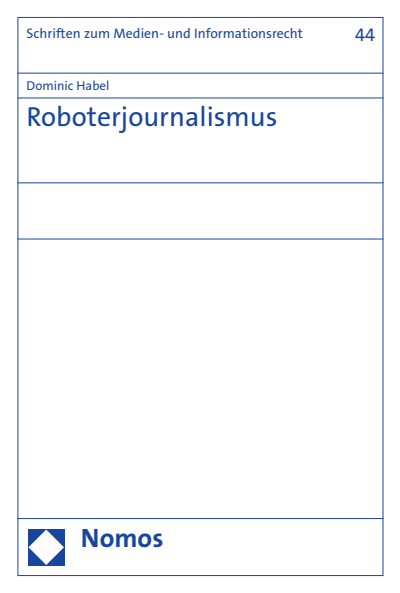 Cover of book: Roboterjournalismus