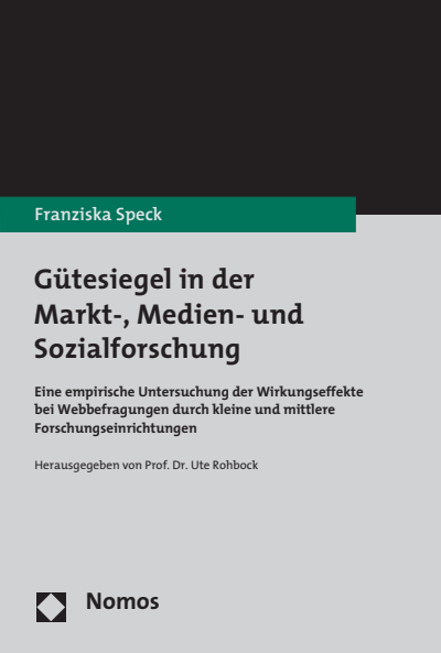 Cover des Buchs: Gütesiegel in der Markt-, Medien- und Sozialforschung