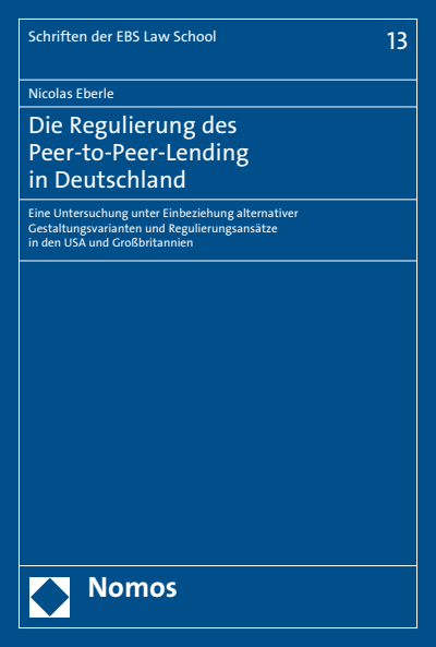 Cover des Buchs: Die Regulierung des Peer-to-Peer-Lending in Deutschland