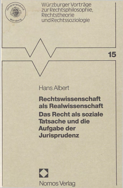 Cover of book: Rechtswissenschaft als Realwissenschaft