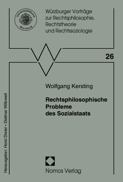 Cover of book: Rechtsphilosophische Probleme des Sozialstaats
