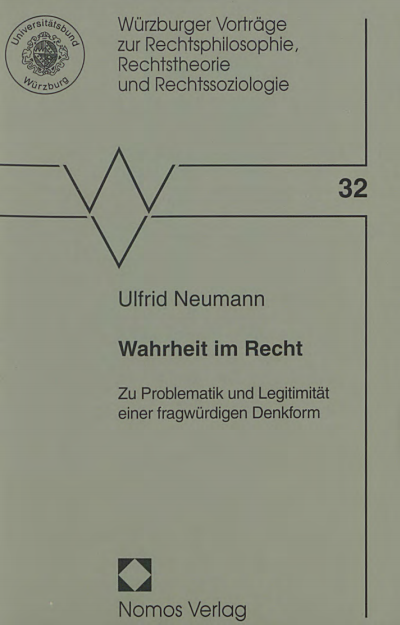 Cover of book: Wahrheit im Recht