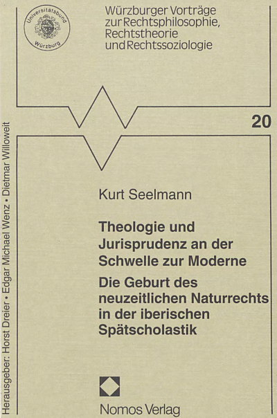 Cover of book: Theologie und Jurisprudenz an der Schwelle zur Moderne