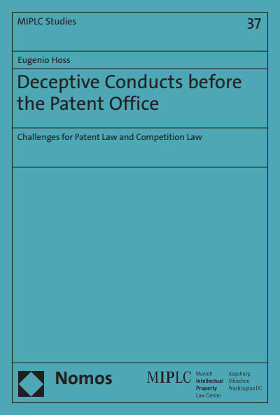 Cover des Buchs: Deceptive Conducts before the Patent Office