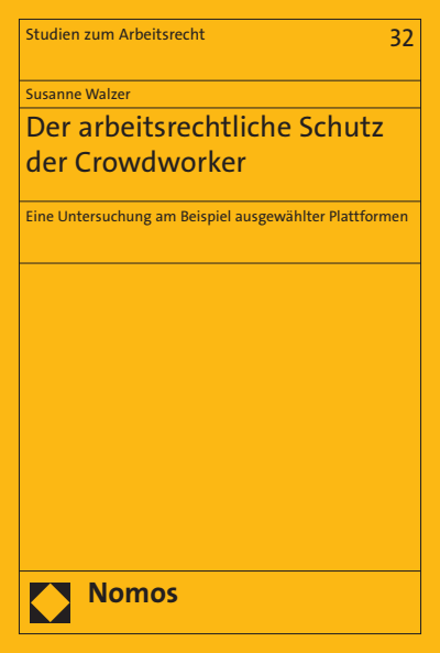 Cover des Buchs: Der arbeitsrechtliche Schutz der Crowdworker